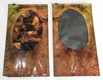 투명 창과 미끄러져 움직이는 지퍼 백을 자체 봉합하는 가방에 수분을 공급하는 주문 제작된 담배