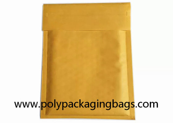 Recyclable 6 Color Printing Yellow Kraft Bubble Mailer