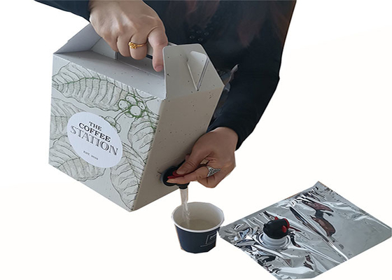 손잡이와 꼭지와 OEM 1L / 2L / 3L 커피 주스 와인 유동적 앞치마의 가슴부분 백 인 박스 분배기