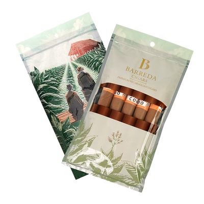 맞춤형 진열 인쇄 습화 된 담배 가방 Ziplock 습도 담배 가방 5 개의 담배 맑은 창과 함께 간단한 패키지 플라스틱 포장