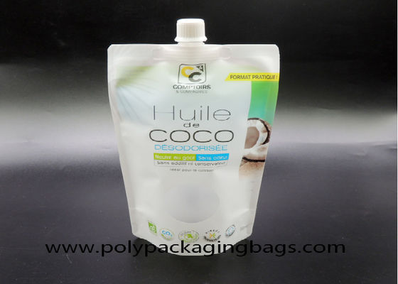 16oz 500ml 코코넛 우유 포장 각자 흡입 분사구 부대는 주둥이를 가진 부대를 위로 서 있습니다