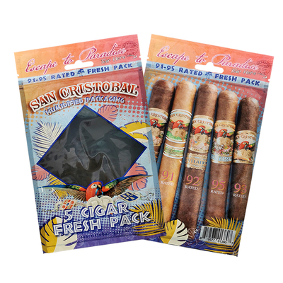 맞춤형 진열 인쇄 습화 된 담배 가방 Ziplock 습도 담배 가방 5 개의 담배 맑은 창과 함께 간단한 패키지 플라스틱 포장