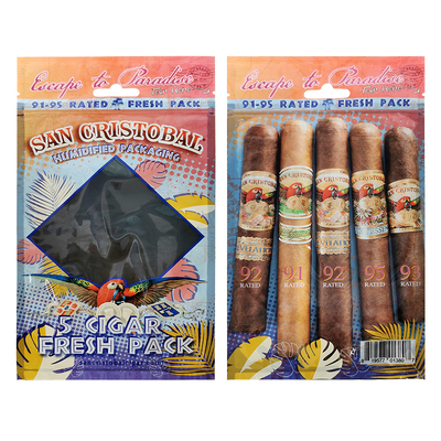 맞춤형 진열 인쇄 습화 된 담배 가방 Ziplock 습도 담배 가방 5 개의 담배 맑은 창과 함께 간단한 패키지 플라스틱 포장