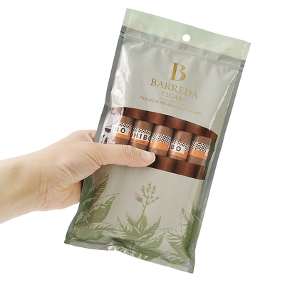 맞춤형 진열 인쇄 습화 된 담배 가방 Ziplock 습도 담배 가방 5 개의 담배 맑은 창과 함께 간단한 패키지 플라스틱 포장