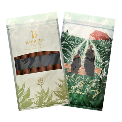 맞춤형 진열 인쇄 습화 된 담배 가방 Ziplock 습도 담배 가방 5 개의 담배 맑은 창과 함께 간단한 패키지 플라스틱 포장