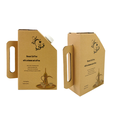1L/2L/3L/5L 음료 백 일회용 손잡이 커피 비브 백 인 박스 와인 밸브 포함 커피 박스 디스펜서
