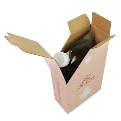 맞춤형 1L 1.5L 2리터 3L 5L 96OZ BIB 백 일회용 백 인 박스 차 주스 커피 테이크 아웃 종이 상자 패키지 (디스펜서 포함)