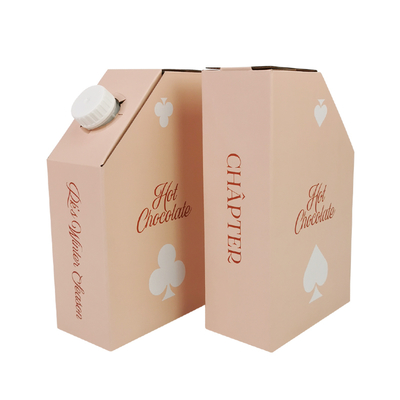 맞춤형 1L 1.5L 2리터 3L 5L 96OZ BIB 백 일회용 백 인 박스 차 주스 커피 테이크 아웃 종이 상자 패키지 (디스펜서 포함)