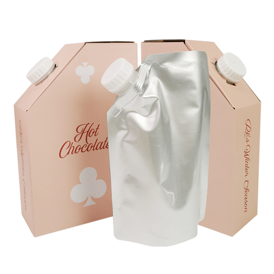 맞춤형 1L 1.5L 2리터 3L 5L 96OZ BIB 백 일회용 백 인 박스 차 주스 커피 테이크 아웃 종이 상자 패키지 (디스펜서 포함)