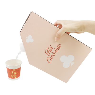 맞춤형 1L 1.5L 2리터 3L 5L 96OZ BIB 백 일회용 백 인 박스 차 주스 커피 테이크 아웃 종이 상자 패키지 (디스펜서 포함)