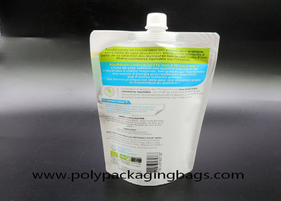16oz 500ml 코코넛 우유 포장 각자 흡입 분사구 부대는 주둥이를 가진 부대를 위로 서 있습니다