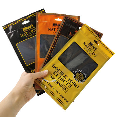 맞춤형 담배 포장 가습기 플라스틱 파우치 가습 시가 휴미더 백 (4-5개 시가용, 습도계 & 분리막 포함)